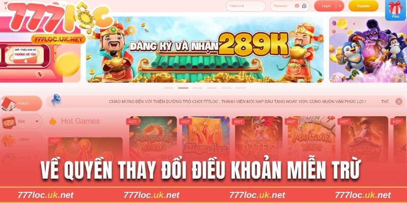 Về quyền thay đổi điều khoản miễn trừ